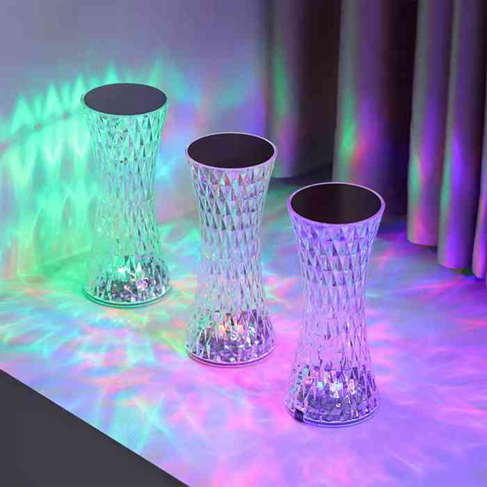 Crystal Table Lamp RGB 16 Colors & 4 Modes Diamond Lamp